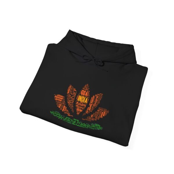 India Lotus Flower Hoodie – Unisex | Sizes S–5XL | Indian Cities and State