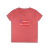 Patriotic American Flag Women’s V-Neck T-Shirt Featuring U.S. Presidents' Surnames Sizes S to 3XL
