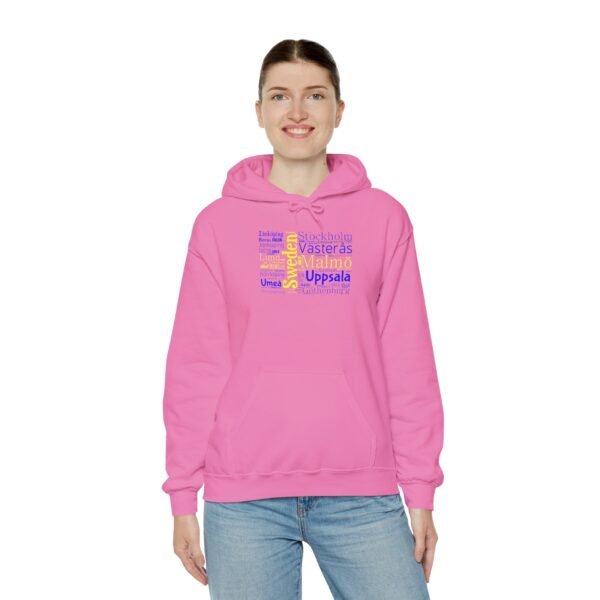 Sweden Flag Cities Hoodie – Cozy Unisex Sweatshirt Featuring Swedish Cities Sizes S to 5XL