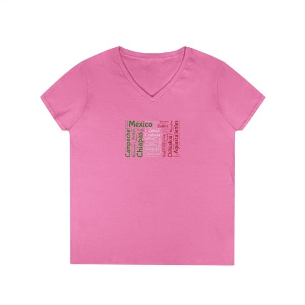 Mexico States V-Neck T-Shirt – Women’s Soft-Style Fit - Sizes S to 3XL