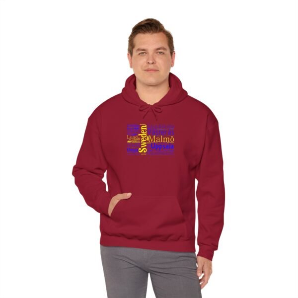 Sweden Flag Cities Hoodie – Cozy Unisex Sweatshirt Featuring Swedish Cities Sizes S to 5XL