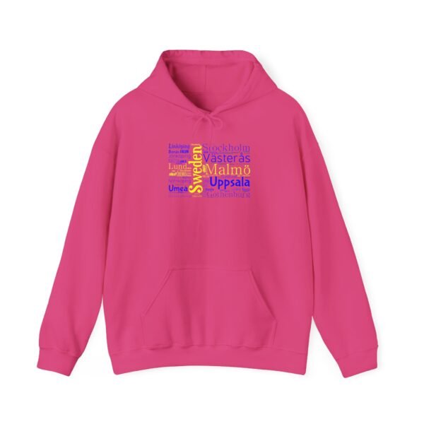 Sweden Flag Cities Hoodie – Cozy Unisex Sweatshirt Featuring Swedish Cities Sizes S to 5XL