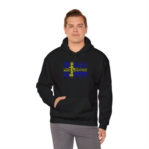 Sweden Flag Cities Hoodie – Cozy Unisex Sweatshirt Featuring Swedish Cities Sizes S to 5XL