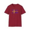 Swedish Flag City Names T-Shirt – Unisex Tee Representing Sweden Sizes XS to 5XL