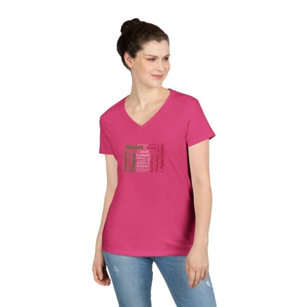 Mexico States V-Neck T-Shirt – Women’s Soft-Style Fit - Sizes S to 3XL