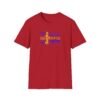 Swedish Flag City Names T-Shirt – Unisex Tee Representing Sweden Sizes XS to 5XL
