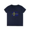 Women’s Sweden Flag V-Neck – Stylish Tee with Swedish Cities Design Sizes S to 3XL