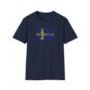 Swedish Flag City Names T-Shirt – Unisex Tee Representing Sweden Sizes XS to 5XL
