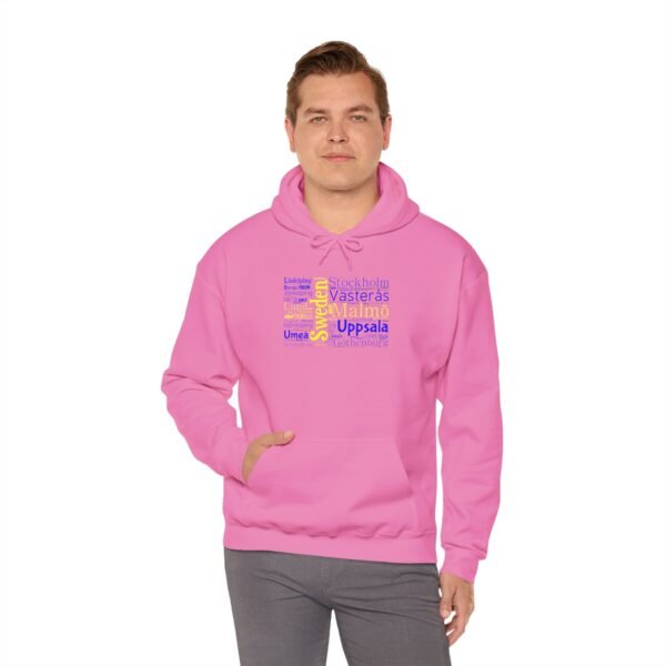 Sweden Flag Cities Hoodie – Cozy Unisex Sweatshirt Featuring Swedish Cities Sizes S to 5XL