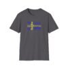 Swedish Flag City Names T-Shirt – Unisex Tee Representing Sweden Sizes XS to 5XL