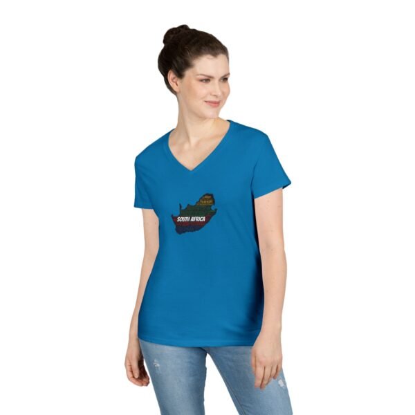 South Africa States V-Neck T-Shirt – Women's Soft-Style Tee - Sizes S to 3XL