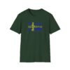 Swedish Flag City Names T-Shirt – Unisex Tee Representing Sweden Sizes XS to 5XL