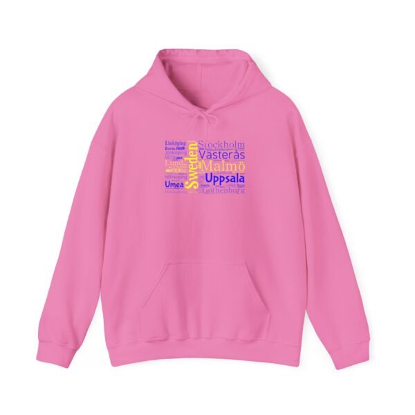 Sweden Flag Cities Hoodie – Cozy Unisex Sweatshirt Featuring Swedish Cities Sizes S to 5XL