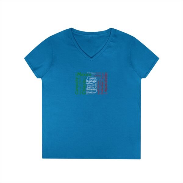 Mexico States V-Neck T-Shirt – Women’s Soft-Style Fit - Sizes S to 3XL