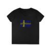 Women’s Sweden Flag V-Neck – Stylish Tee with Swedish Cities Design Sizes S to 3XL