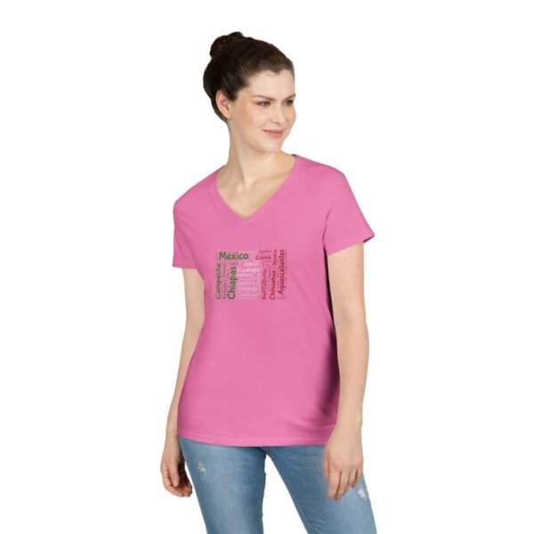 Mexico States V-Neck T-Shirt – Women’s Soft-Style Fit - Sizes S to 3XL