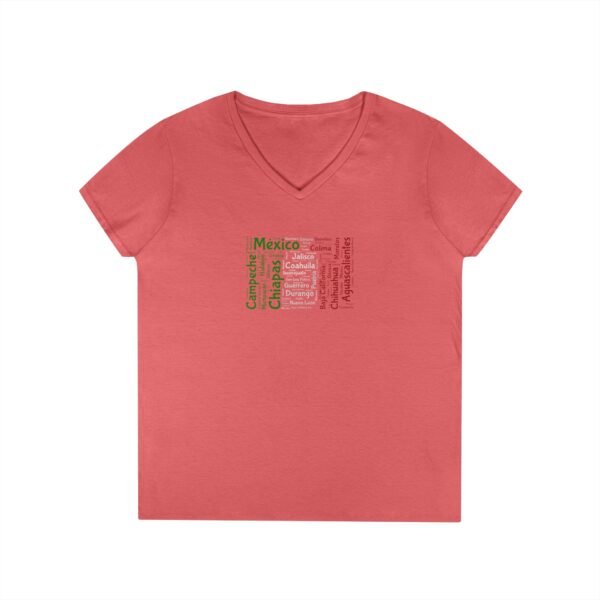 Mexico States V-Neck T-Shirt – Women’s Soft-Style Fit - Sizes S to 3XL