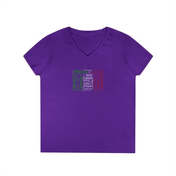 Mexico States V-Neck T-Shirt – Women’s Soft-Style Fit - Sizes S to 3XL