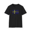 Swedish Flag City Names T-Shirt – Unisex Tee Representing Sweden Sizes XS to 5XL