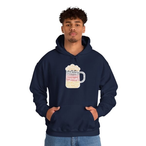 navy hoodie unisex beer stein German Cities