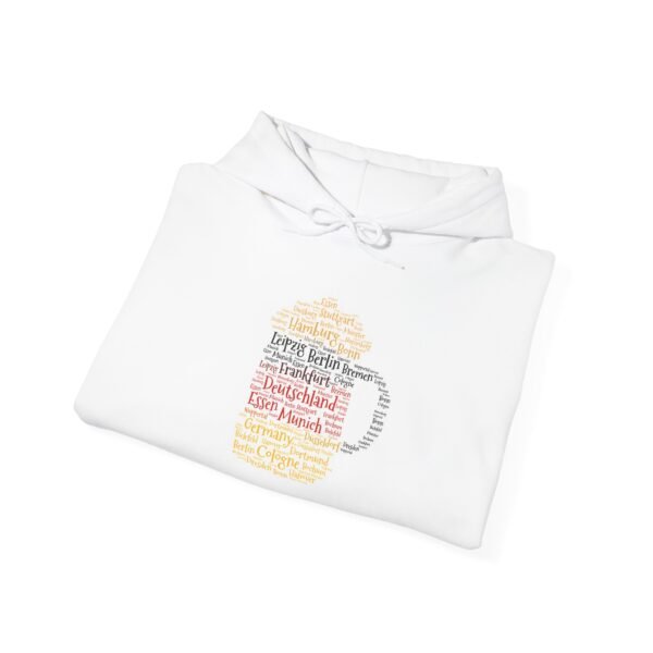 white hoodie unisex beer stein German Cities