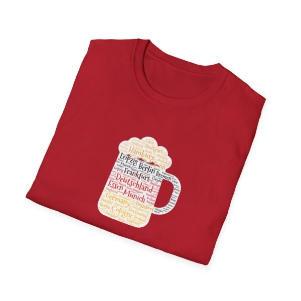 red unisex tshirt beer stein German Cities