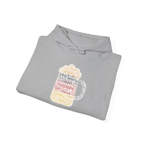 grey hoodie unisex beer stein German Cities