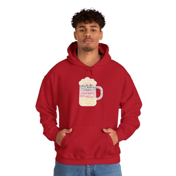 red hoodie unisex beer stein German Cities