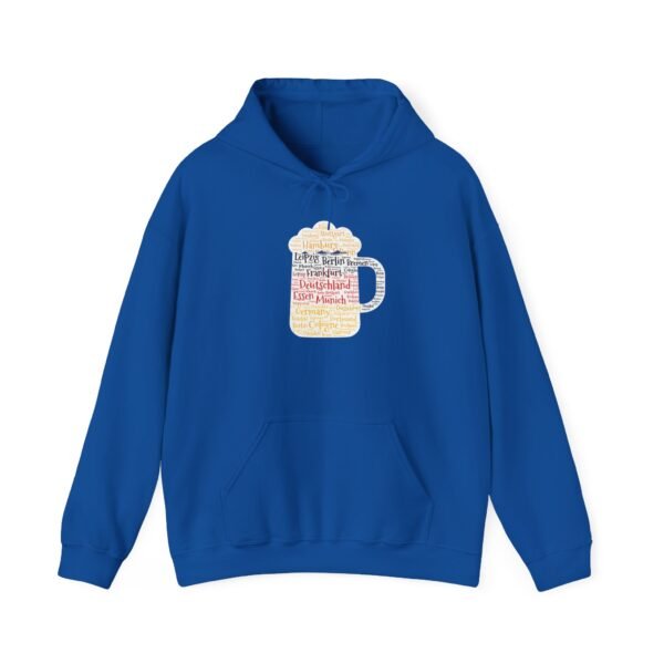 royal blue hoodie unisex beer stein German Cities