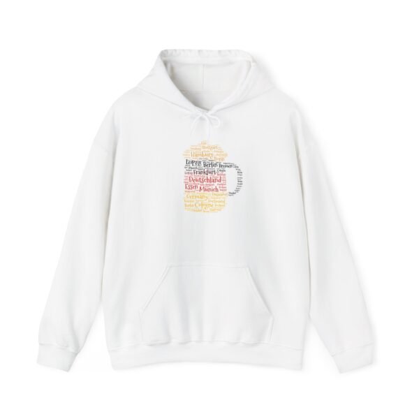 white hoodie unisex beer stein German Cities