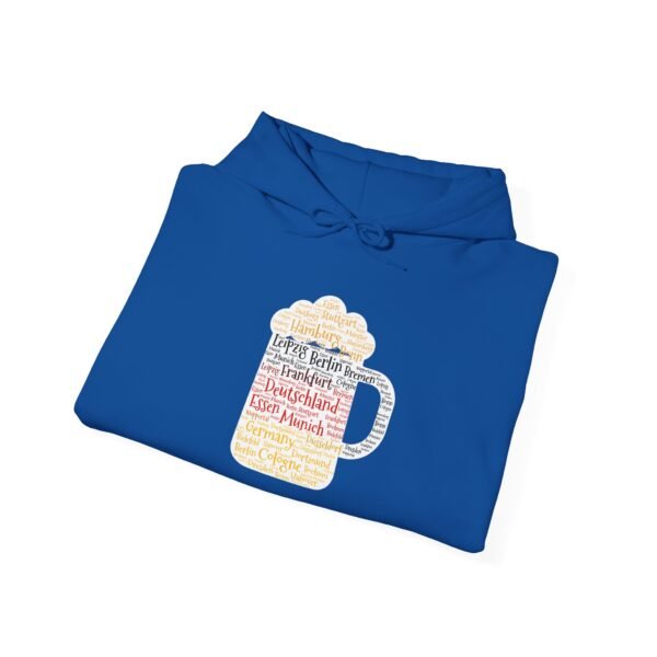 royal blue hoodie unisex beer stein German Cities