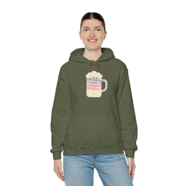 army green hoodie unisex beer stein German Cities