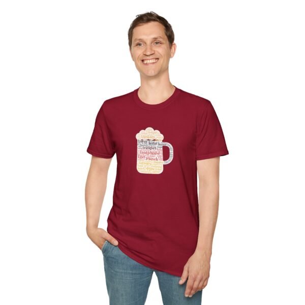 burgundy unisex tshirt beer stein German Cities