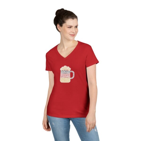 red womens tshirt beer stein german cities
