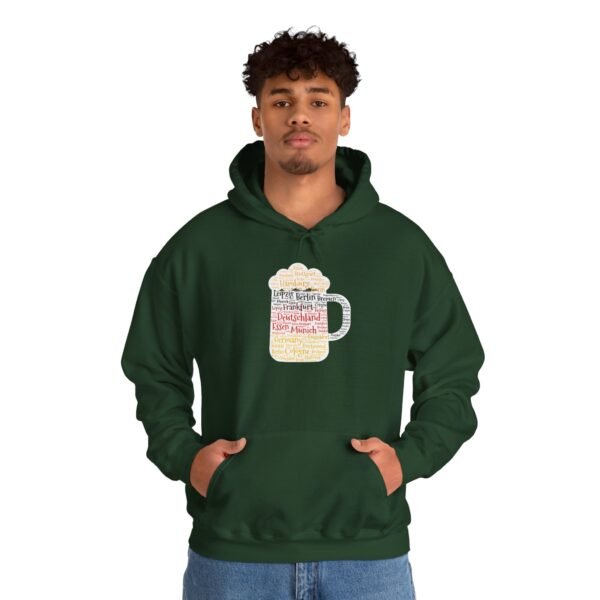 dark green hoodie unisex beer stein German Cities