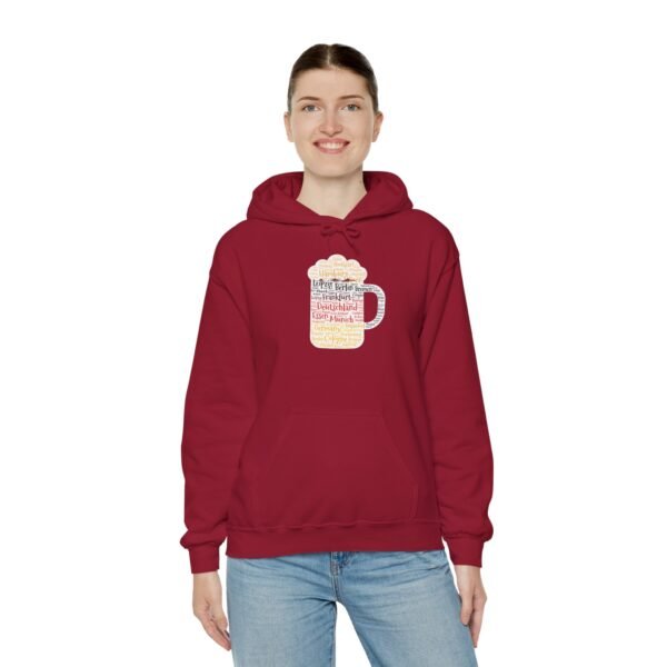 burgundy hoodie unisex beer stein German Cities