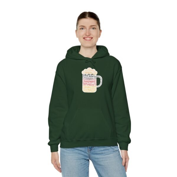 dark green hoodie unisex beer stein German Cities