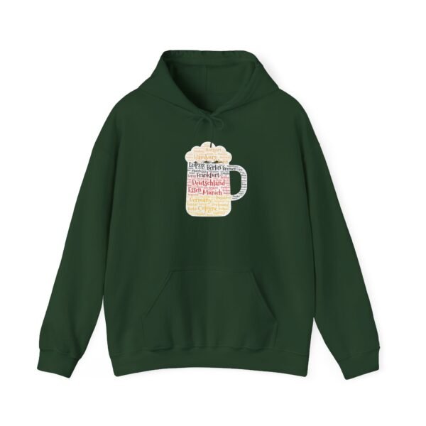 dark green hoodie unisex beer stein German Cities