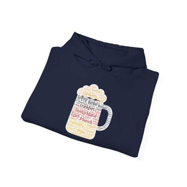navy hoodie unisex beer stein German Cities