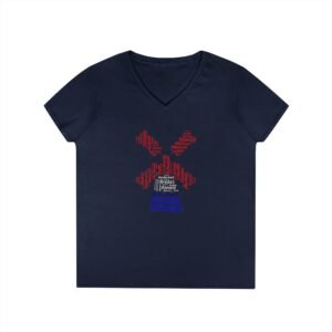 Netherlands Windmill Ladies V Neck T-Shirt – Dutch Cities Typography Tee | Unisex S–3XL