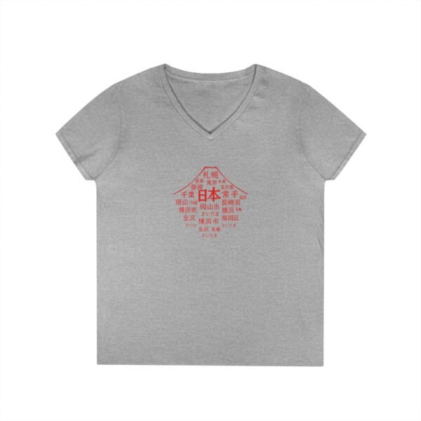 Japan Cities Mount Fuji Womens V Neck TShirt – Unisex Travel-Inspired Tee S to 3XL