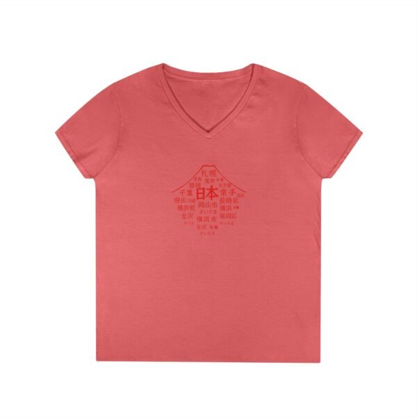 Japan Cities Mount Fuji Womens V Neck TShirt – Unisex Travel-Inspired Tee S to 3XL