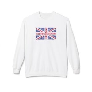 Union Jack Cities  UnisexSweatshirt – UK Flag Design Filled with UK Cities Sizes S to 4XL