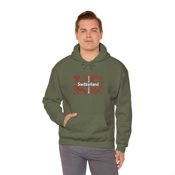 Switzerland Cities Unisex Hoodie Swiss Flag Word Art Design