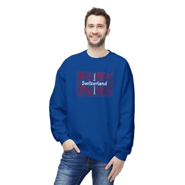 12619598196190525924_2048.jpeg Switzerland Cities Crew Neck Sweatshirt – Swiss Flag Word Art Design Sizes