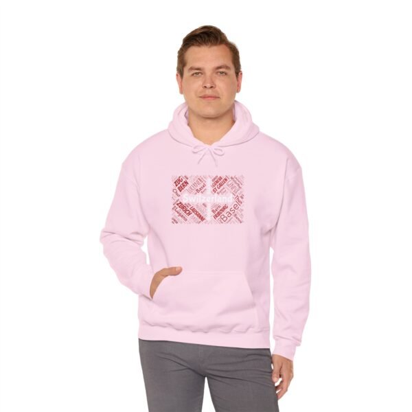 Switzerland Cities Unisex Hoodie Swiss Flag Word Art Design