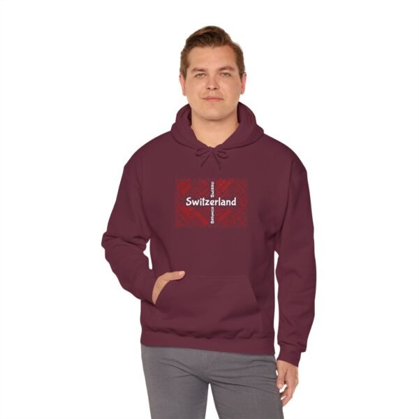 Switzerland Cities Unisex Hoodie Swiss Flag Word Art Design
