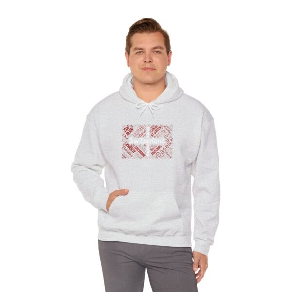 Switzerland Cities Unisex Hoodie Swiss Flag Word Art Design
